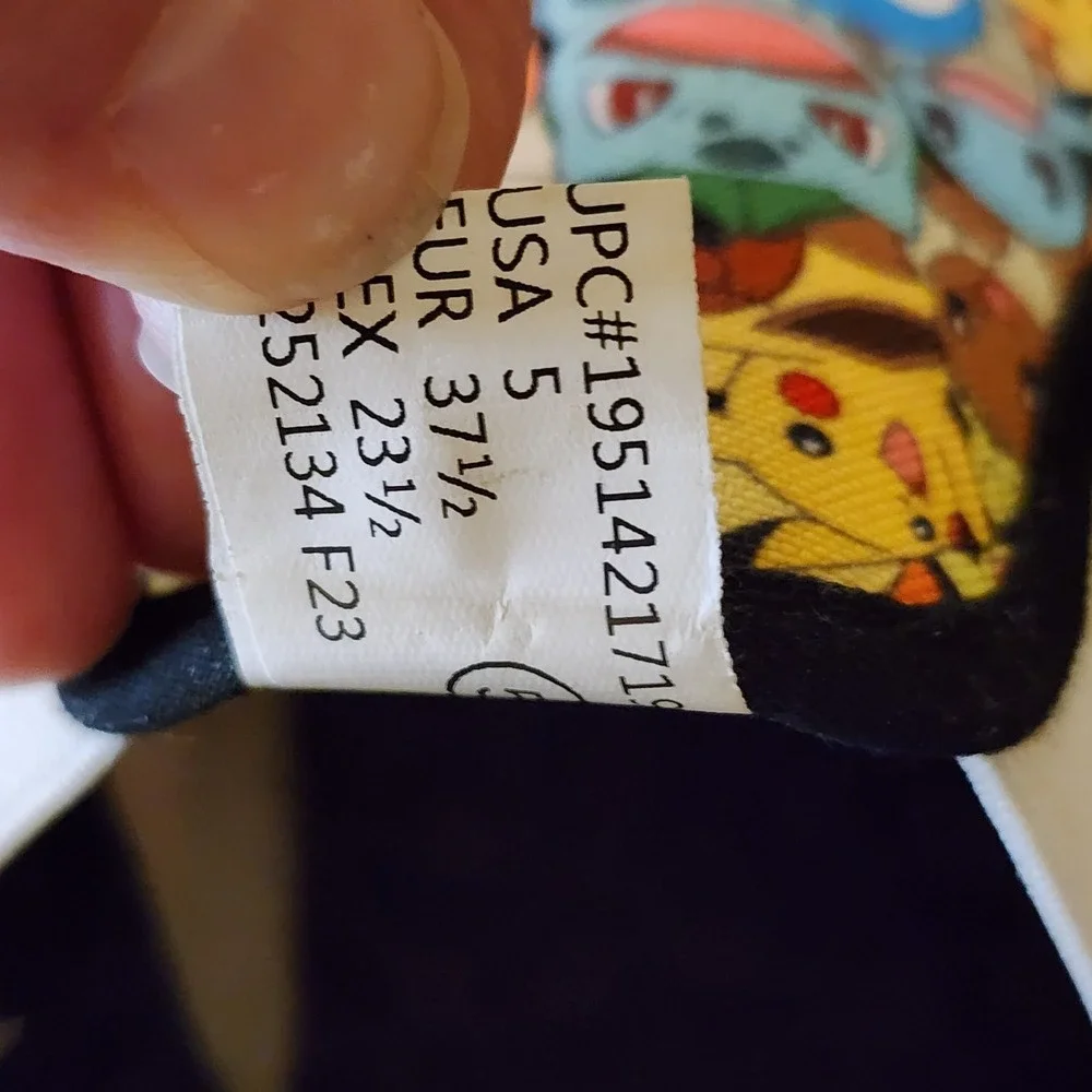Pokemon Ground Up Slip-on Canvas Sneakers‎ Shoes Unisex Nintendo Size Youth 5